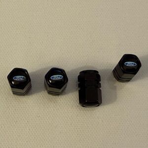 Ford Valve Stem Caps in Black Set of 4 NWT